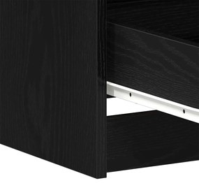 Mesas 2 pcs Madeira de Carvalho Preta 140x50x76 cm Madeira de Engenhar