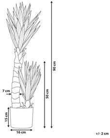 Planta artificial em vaso 90 cm YUCCA Beliani