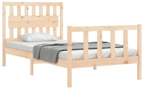 Cama sem colchão 100x200 cm madeira de pinho maciça