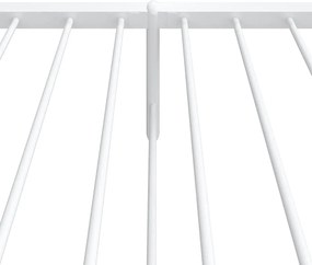 Estrutura de cama com cabeceira e pés 100x200 cm metal branco