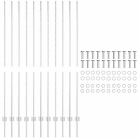 Postes de Cerca 22 pcs Canal U 160 cm em Aço Galvanizado