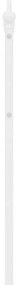 Cabeceira de cama 150 cm metal branco