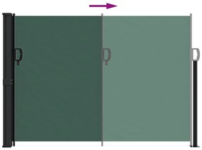 Toldo lateral retrátil 140x500 cm verde-escuro