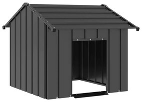 Casota para cães com telhado 85x107x81 cm aço galvanizado