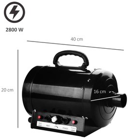 PawHut Secador de Pelo para Cães 2800W Secador de Pelo para Animais de