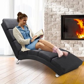 Poltrona Relax London Tecido 186 x 55 x 89 cm Antracite