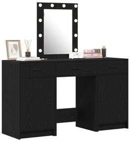 Conjunto de Maquiagem de 3 Peças vidaXL com LED em Madeira de Engenhar