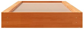 Cama sem colchão 100x200 cm pinho maciço castanho-mel