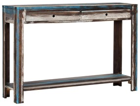 vidaXL Mesa consola em madeira maciça vintage 118x30x80 cm
