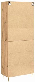 Highboard Artesanal de Carvalho 69.5x34x180 cm Madeira engenheirada