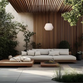 Candeeiro de suspensão exterior moderno preto com cúpula branca 45,6 cm IP44 - Robbert