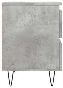 Mesa de cabeceira 40x35x50cm derivados madeira cinzento cimento