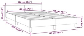 Estrutura de cama c/ cabeceira 120x200 cm veludo verde-escuro