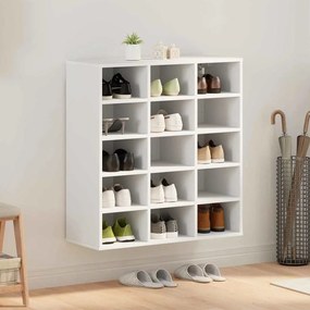 vidaXL Armário de Sapatos com prateleira Branco 77.5 x 30 x 83.5 cm