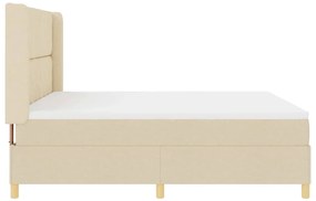 Cama com Estrado e Colchão Creme 180x200 cm Tecido