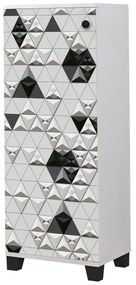Armário para Calçado Filinta – Branco/Preto – 50x127x38 cm