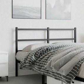 vidaXL Cabeceira de cama 140 cm metal preto