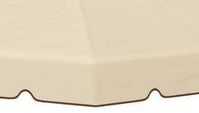 Outsunny Toldo de Substituição para Pérgola 2,96x2,96m Teto de Substituição para Pérgolas Exterior com Duplo Teto e 8 Orifícios de Drenagem Bege