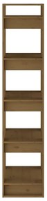 Estante/divisória 41x35x160 cm pinho maciço castanho mel