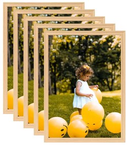 vidaXL Molduras para parede 5 pcs 42x59,4 cm carvalho-claro