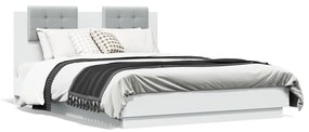 Estrutura cama c/ cabeceira 135x190 cm derivados madeira branco
