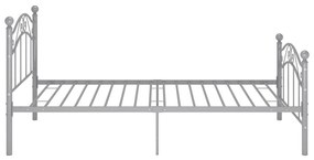 Estrutura de cama 100x200 cm metal cinzento