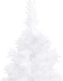 Árvore de Natal artificial de canto 210 cm PVC branco