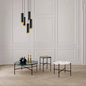 Candeeiro de Teto Sivani – Preto e Amarelo – 45 cm de Diâmetro