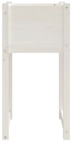 Vaso/floreira 40x40x81 cm pinho maciço branco