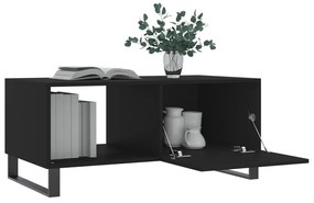 Mesa de Centro Portucale de 90cm - Preto Mate - Design Moderno