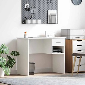 vidaXL Mesa com Armazenamento Branca 90x49.5x75 cm Madeira de engenharia