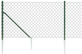 Cerca de arame com estacas de fixação 0,8x10 m verde