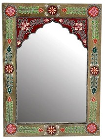 Espelho de Parede Dkd Home Decor Floral Multicolor Madeira Mdf (41 X 2 X 56 cm)