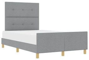 Estrutura de Cama Cinza Claro 120x200 cm Tecido