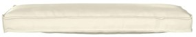Almofadas de Palete para Banco 2 pcs Creme 120x40x8 cm Tecido Oxford