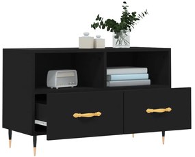 Móvel p/ TV 80x36x50 cm derivados de madeira preto
