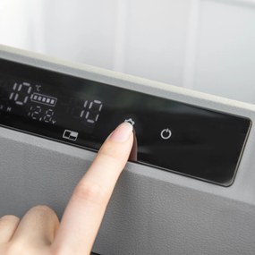 Frigorífico e Congelador de Compressor Portátil 45L Frigorífico de Carro CC 12V/24V Temperatura até -20℃ com Tela Tátil Alça Retrátil e Rodas 71,1x46x50,6cm Preto