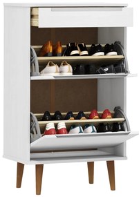 Sapateira MOLDE 59,5x35x103 cm pinho maciço branco