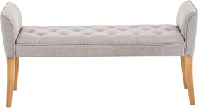 Banco estofado Cleopatra 64 x 128 x 43 cm Cinzento