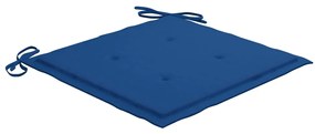 Cadeiras de jardim empiháveis c/ almofadões 8 pcs teca maciça