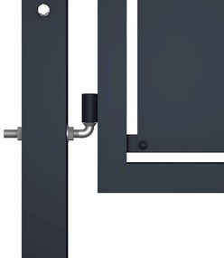 Portão de jardim 350x125 cm aço antracite