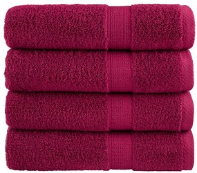 Toalhas de mãos premium SOLUND 4 pcs 50x100 cm 600 gsm bordô