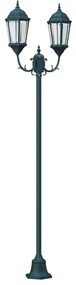 Poste de Luz de Jardim vidaXL 2-Lâmpada E27 Verde 220 cm Alumínio