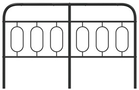 Cabeceira de cama 137 cm metal preto