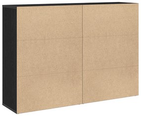 Buffets 2 pcs Madeira de Carvalho Preto 60x31x84 cm Madeira de engenha
