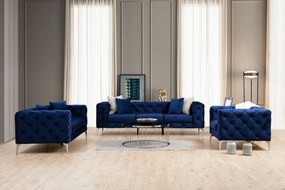 Sofá de 2 Lugares Como – Azul Marinho – 197 x 70 x 90 cm
