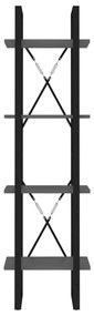 Estante com 4 prateleiras 40x30x140 cm derivados madeira cinza