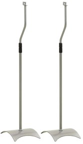50232 vidaXL Suportes colunas universais 2 pcs prateado