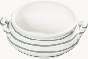 Prato de sopa artesanal com pegas Graugeflammt