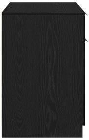 Escrivaninha de Carvalho Preto - 100x50x75 cm - Feita de Madeira de En